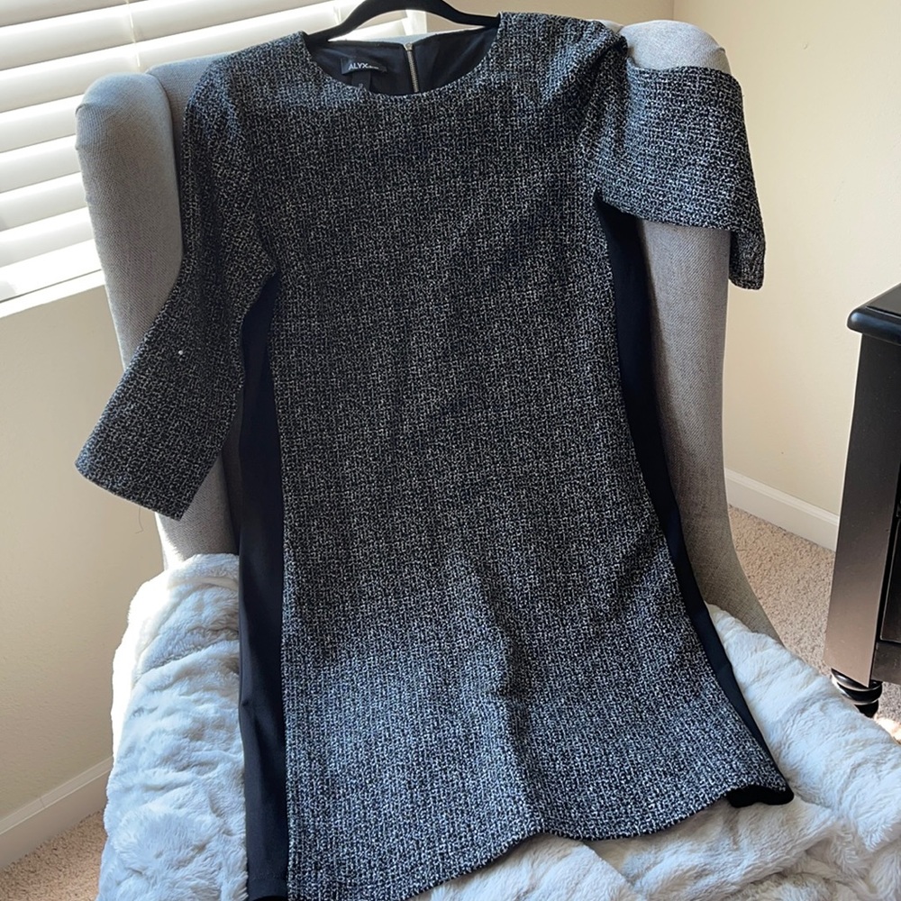 New Alyx Zipper Dress Black/White